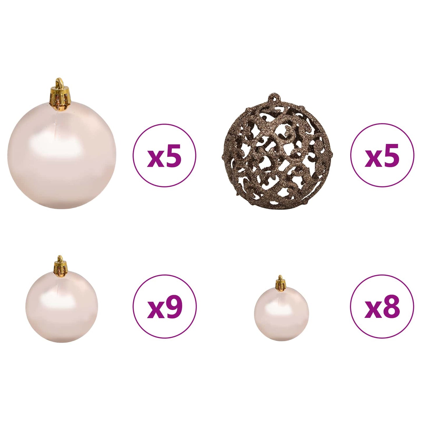 Albero di Natale artificiale Bianco 80 x 80 x 150 cm | homemem39