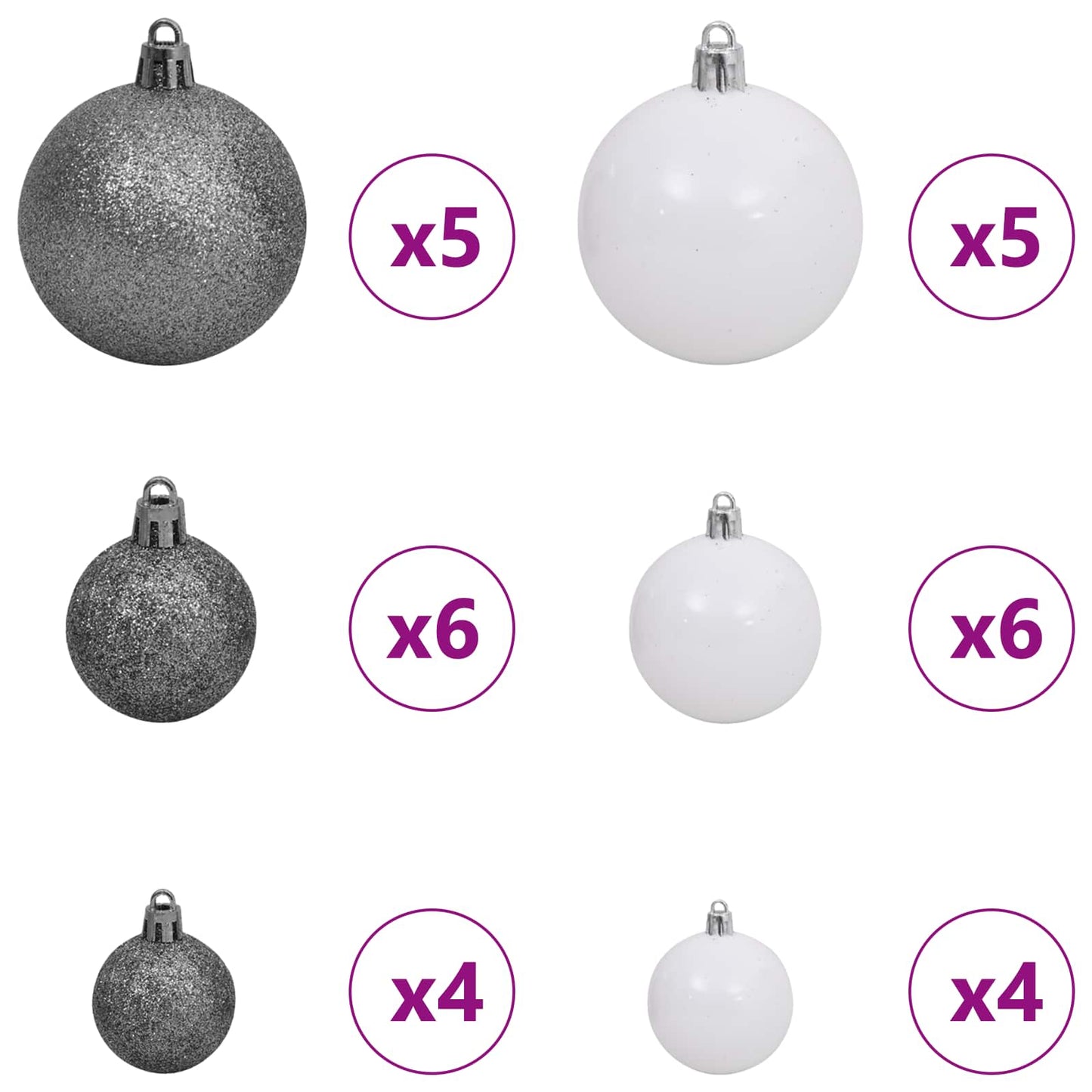 Albero di Natale artificiale Bianco 80 x 80 x 150 cm | homemem39