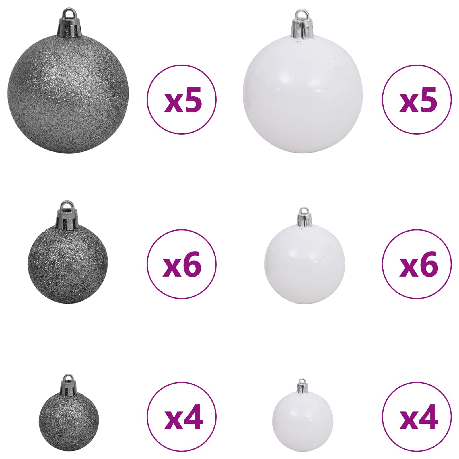 Albero di Natale artificiale Bianco 80 x 80 x 150 cm | homemem39