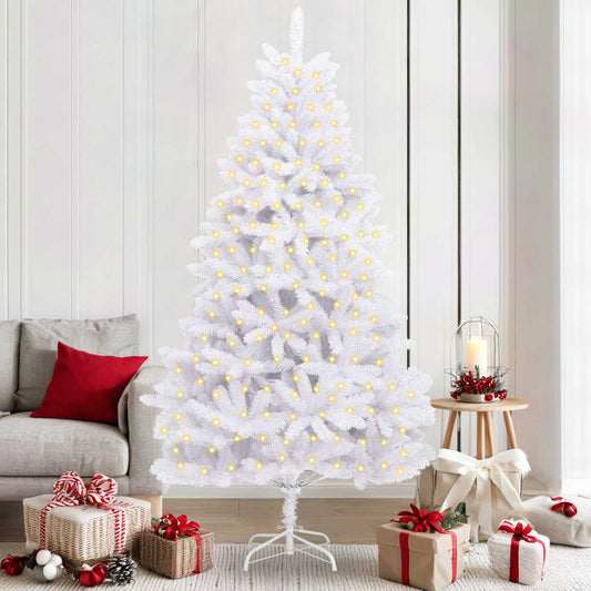 Albero di Natale artificiale Bianco 210 cm PVC e Metallo | homemem39