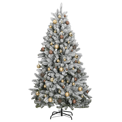 Albero Natale Incernierato con 300 LED e Palline 180 cm