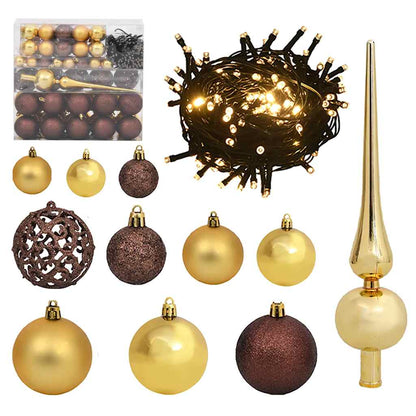 Albero Natale Incernierato con 300 LED e Palline 300 cm | homemem39