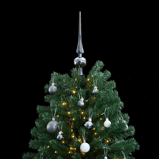 Albero Natale Incernierato con 300 LED e Palline 210 cm | homemem39