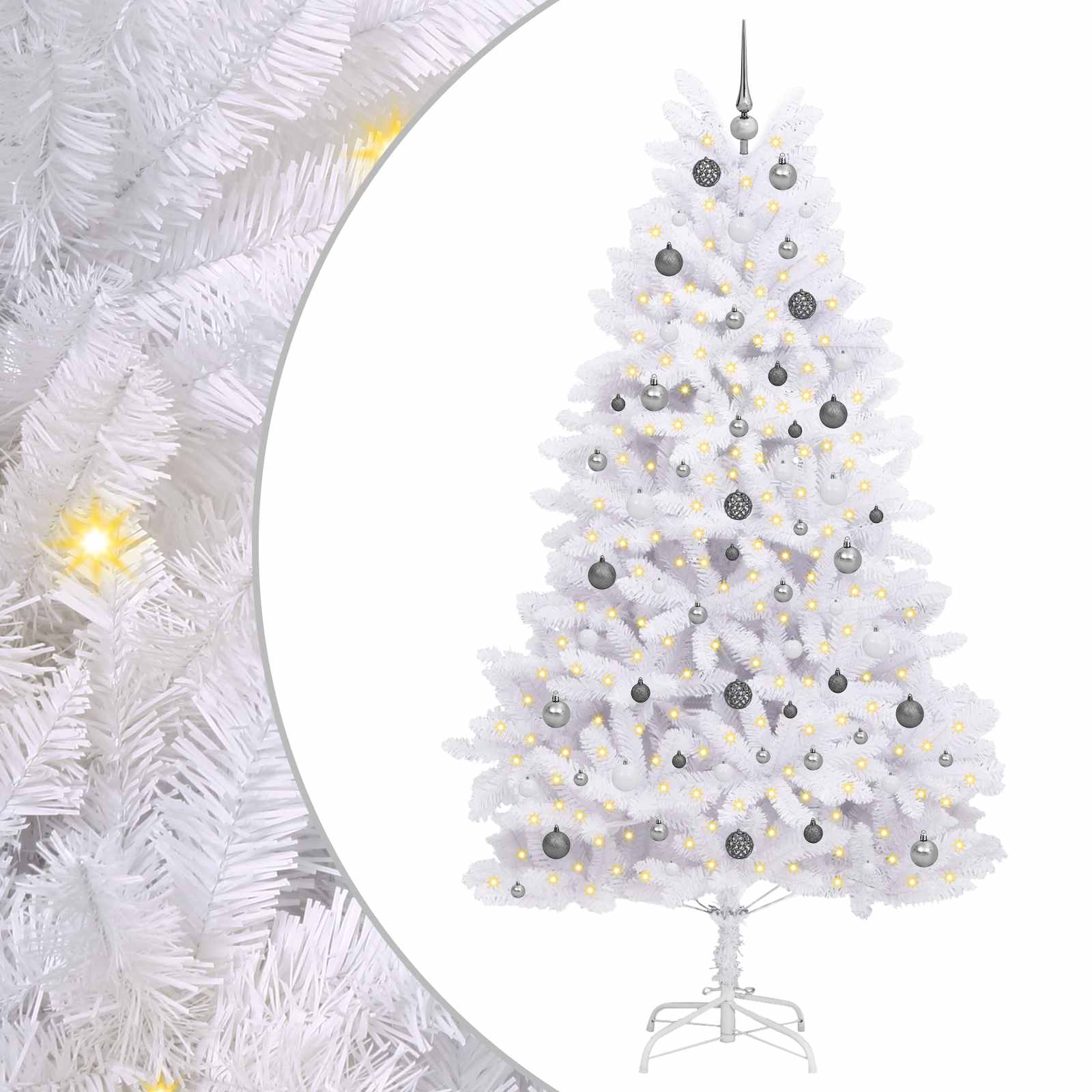 Albero di Natale artificiale Bianco 120 x 120 x 240 cm | homemem39