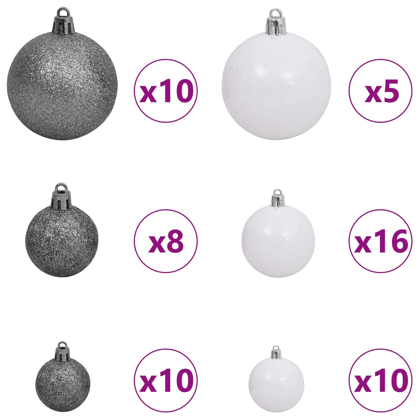 Albero di Natale artificiale Bianco 138 x 138 x 300 cm | homemem39