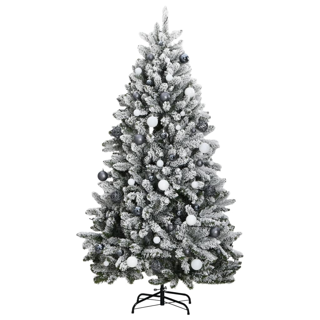 Albero Natale Incernierato con 300 LED e Palline 180 cm