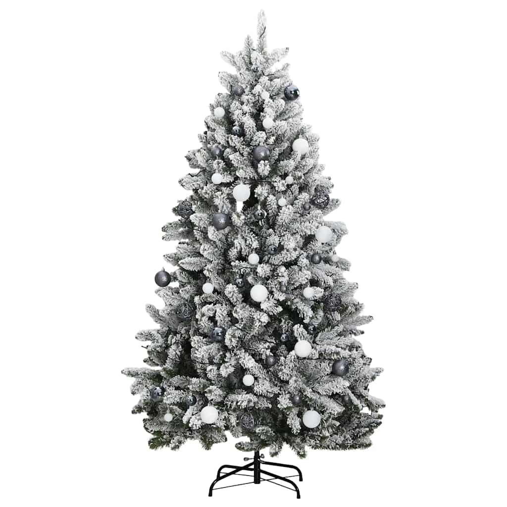 Albero Natale Incernierato con 300 LED e Palline 240 cm