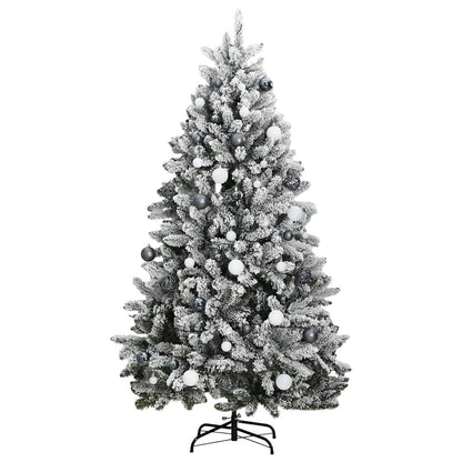 Albero Natale Incernierato con 300 LED e Palline 240 cm