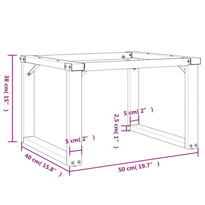 Telaio Gambe a O per Tavolino da Salotto 50x40x38 cm in Ghisa