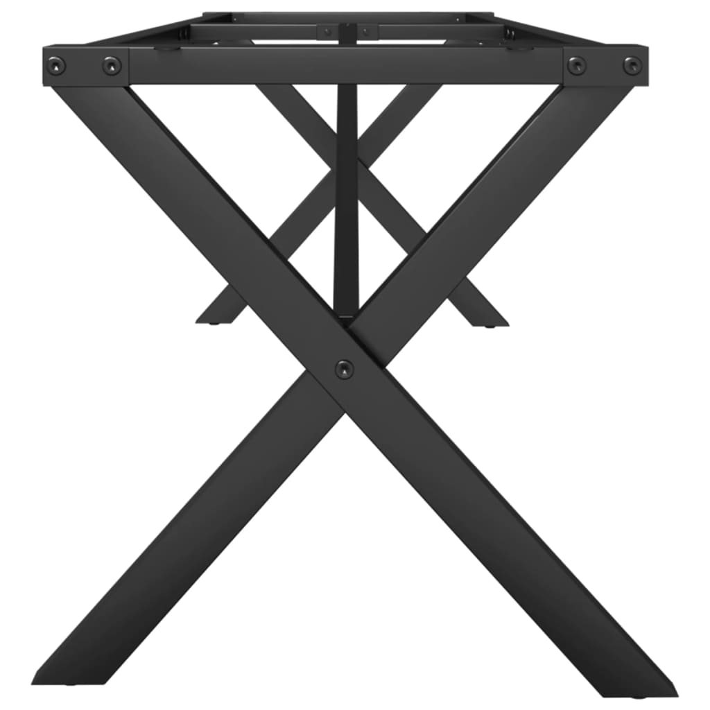 Telaio Gambe a X per Tavolino da Salotto 140x30x43 cm in Ghisa