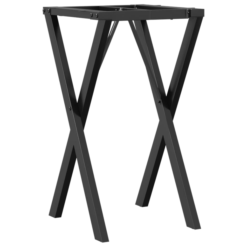 Telaio Gambe a X per Tavolo da Pranzo 40x40x73 cm in Acciaio - homemem39