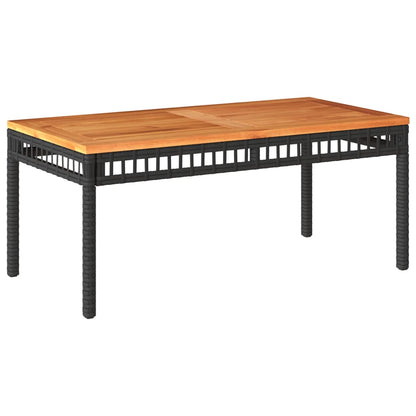 Set Divani da Giardino 4 pz con Cuscini Nero in Polyrattan - homemem39