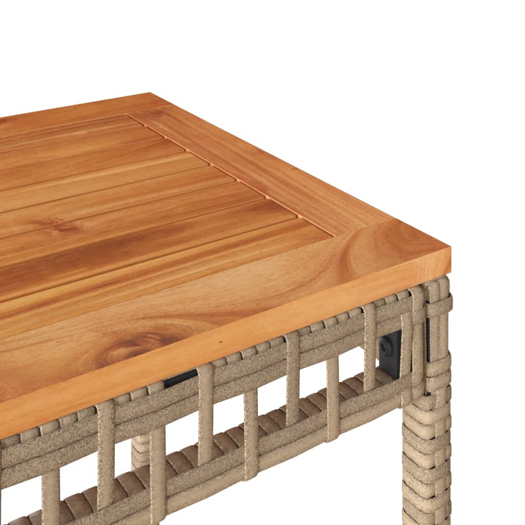 Set da Bistrò 3 pz con Cuscini Beige Misto Polyrattan e Acacia | homemem39