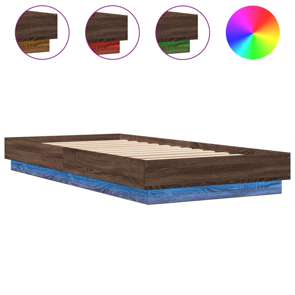 Giroletto con LED Rovere Marrone 100x200 cm | homemem39