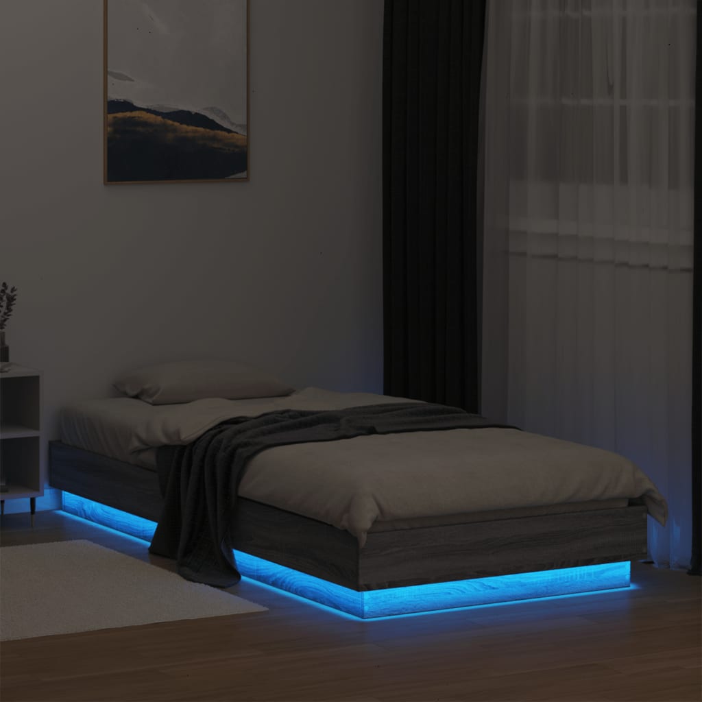 Giroletto con LED Grigio Sonoma 90x200 cm | homemem39