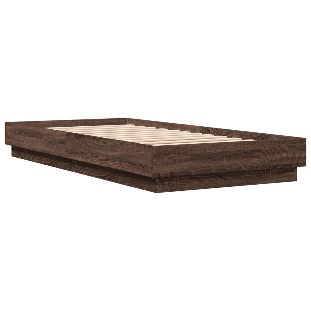 Giroletto senza Materasso Rovere Marrone 100x200 cm Truciolato | homemem39