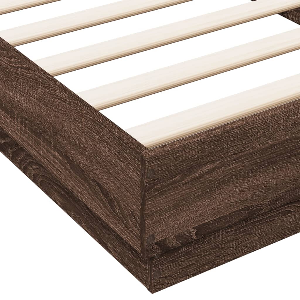 Giroletto senza Materasso Rovere Marrone 100x200 cm Truciolato | homemem39