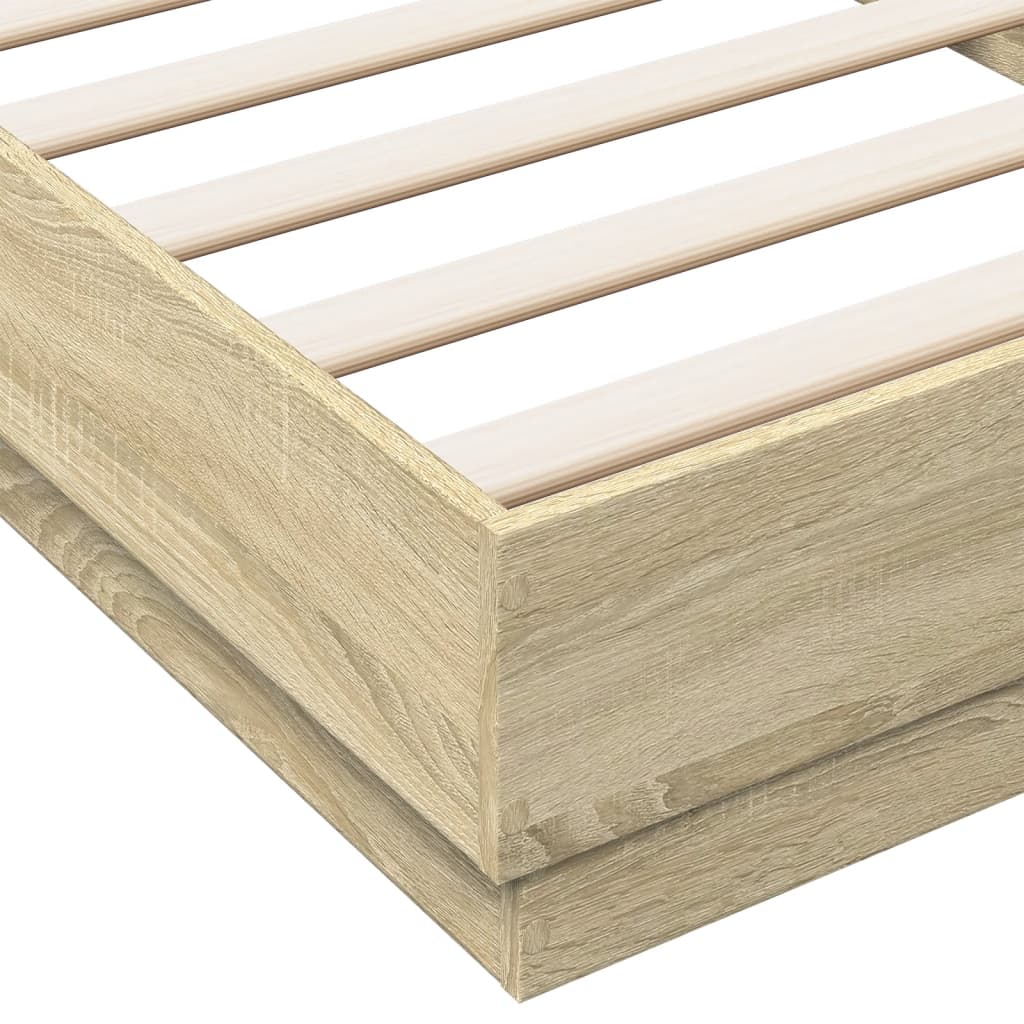 Giroletto senza Materasso Rovere Sonoma 90x200 cm in Truciolato | homemem39