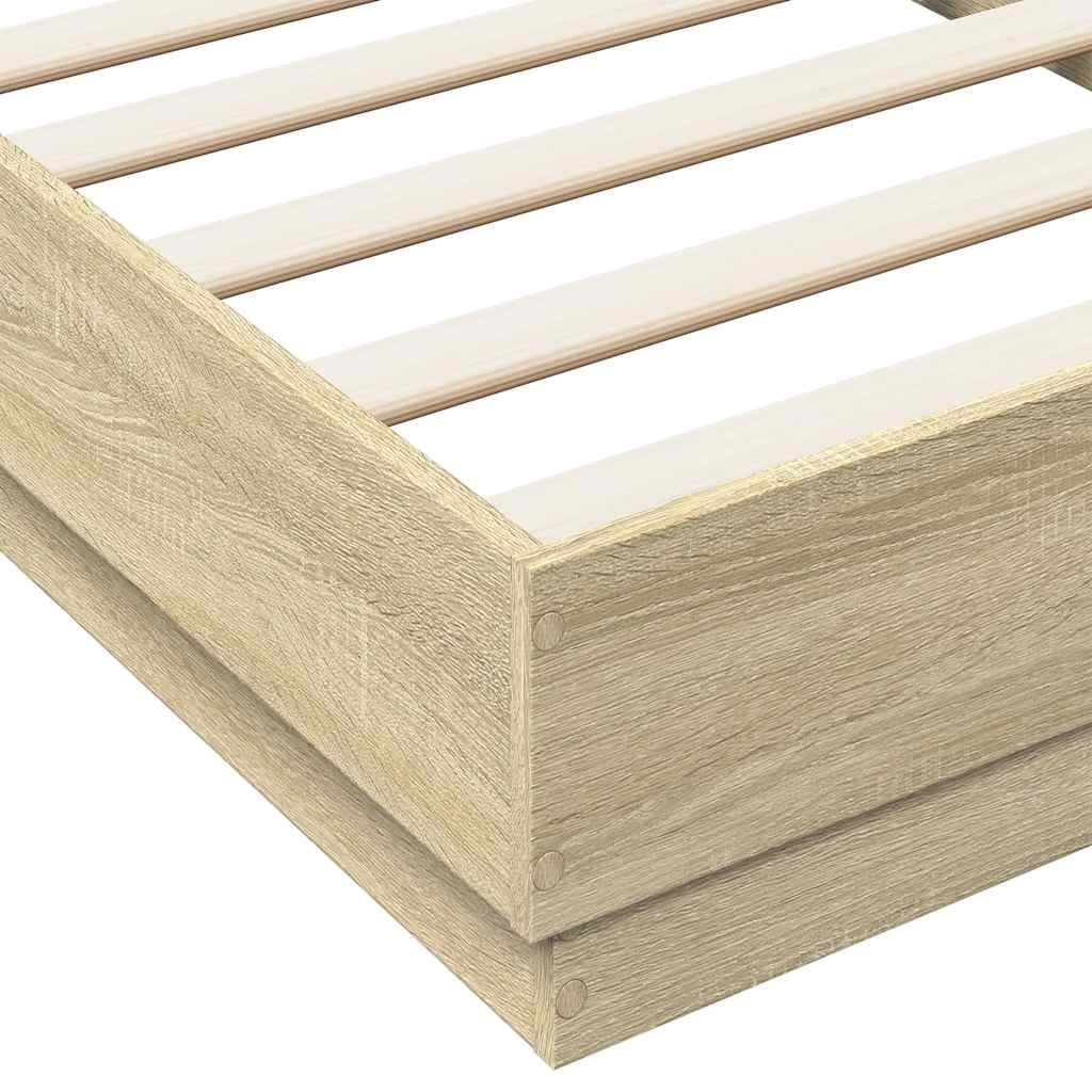 Giroletto senza Materasso Rovere Sonoma 90x190 cm in Truciolato