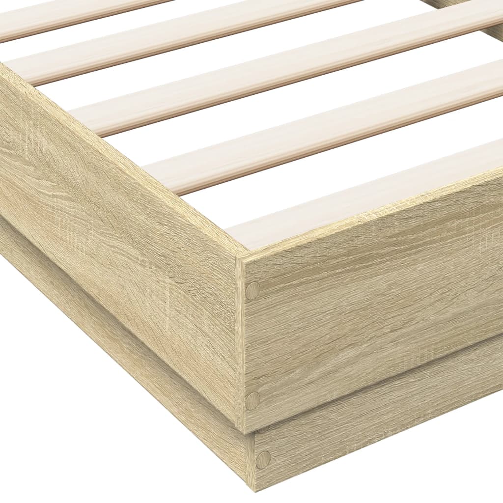 Giroletto senza Materasso Rovere Sonoma 75x190 cm in Truciolato