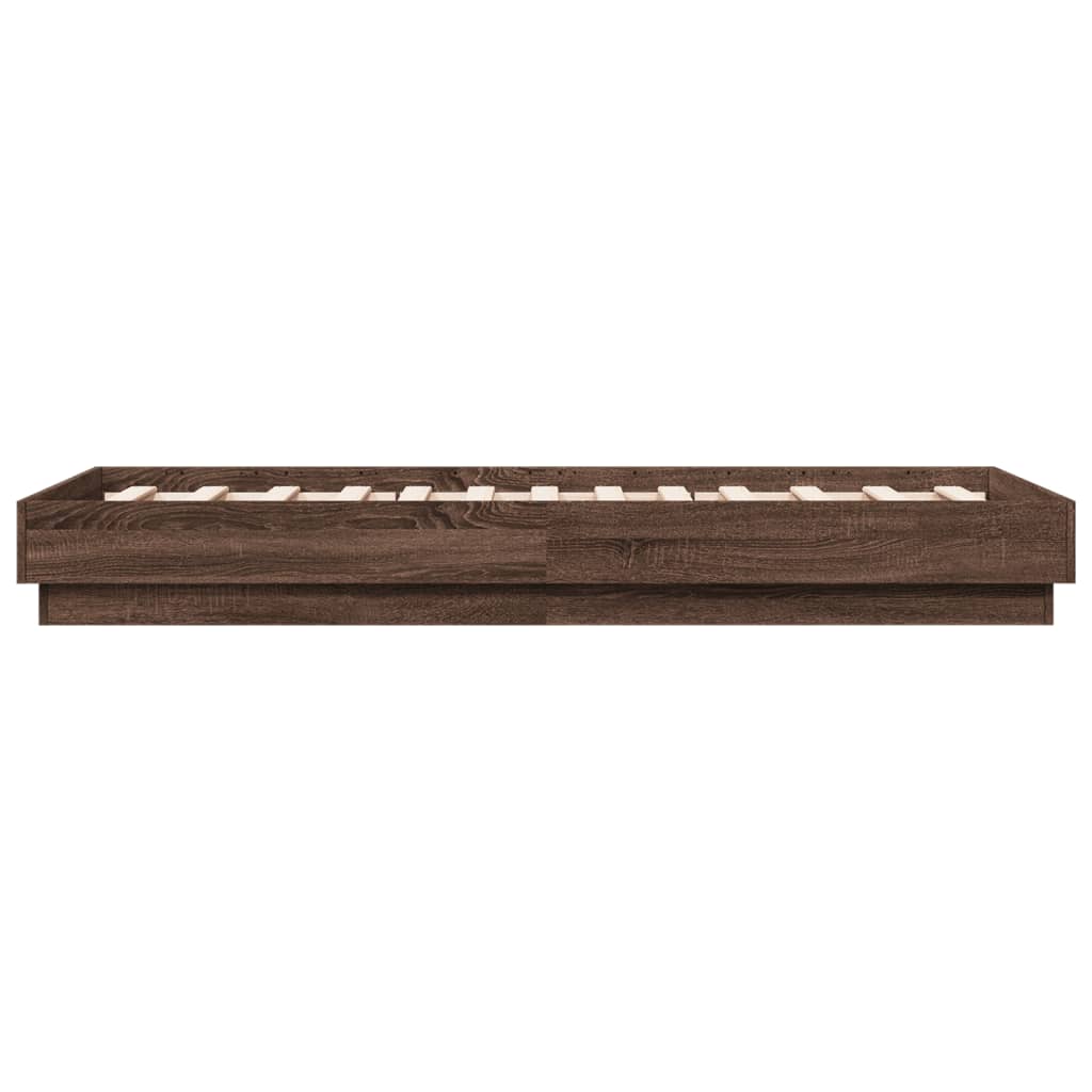 Giroletto senza Materasso Rovere Marrone 75x190cm in Truciolato