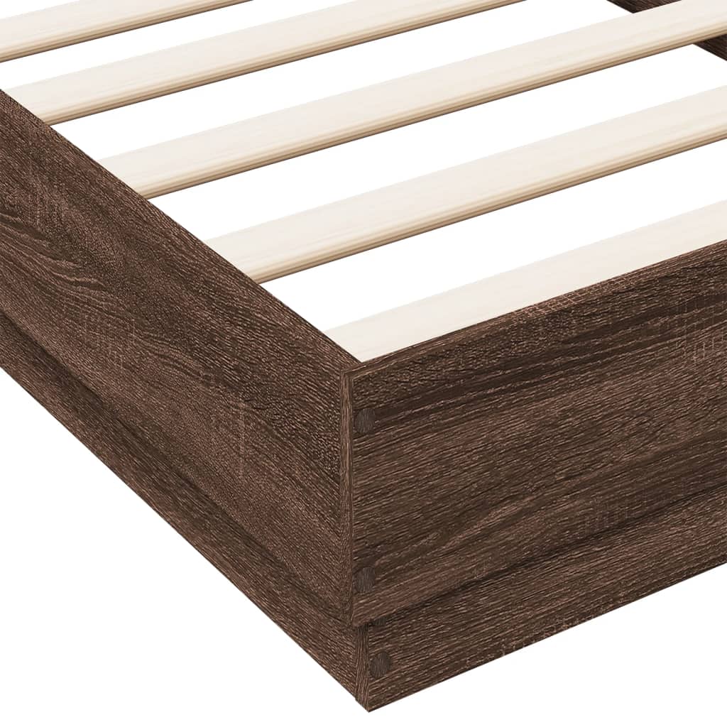 Giroletto senza Materasso Rovere Marrone 75x190cm in Truciolato