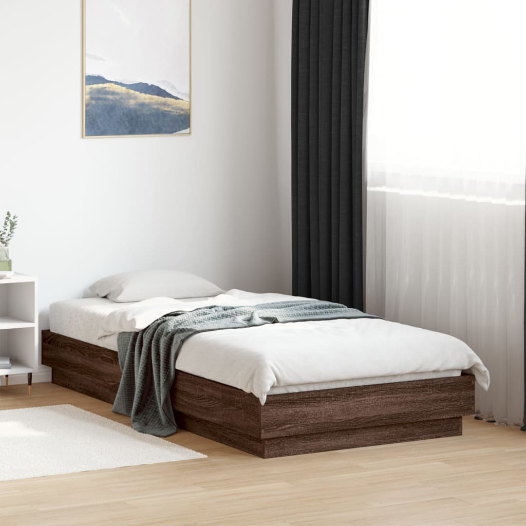 Giroletto senza Materasso Rovere Marrone 75x190cm in Truciolato | homemem39