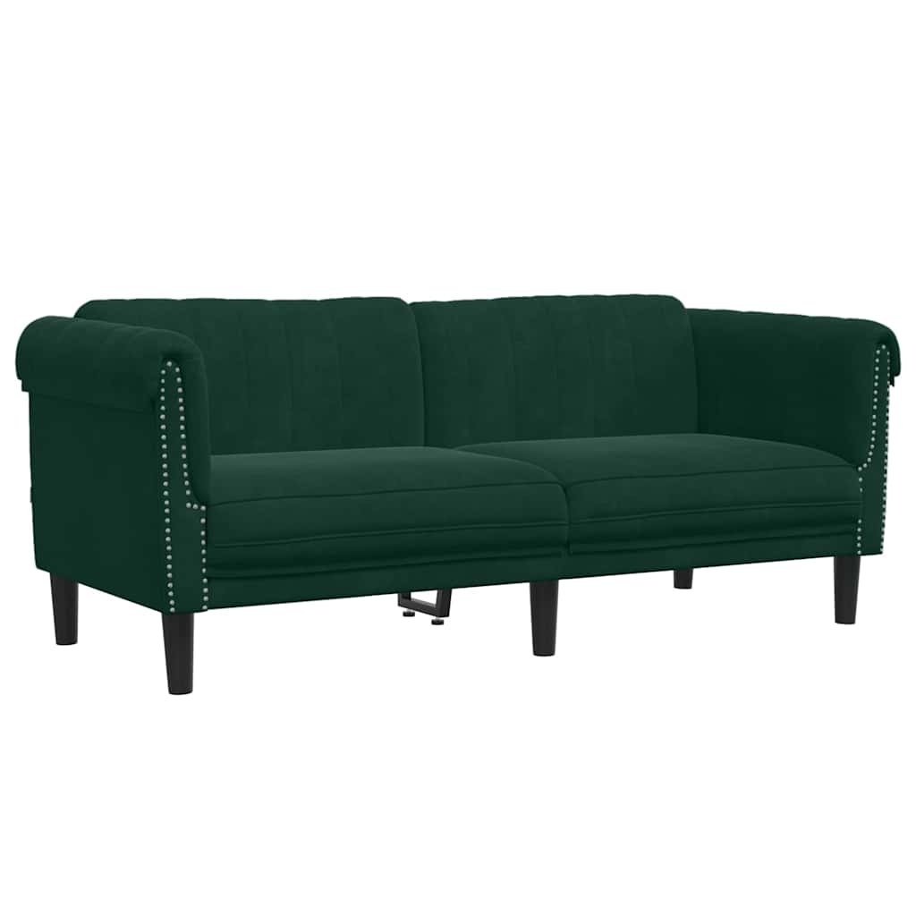 Set di Divani 3 pz Verde Scuro in Velluto | homemem39