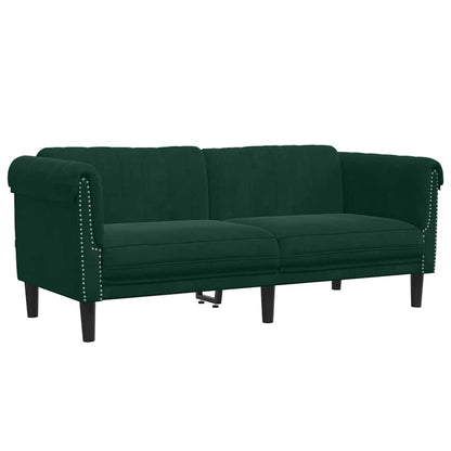 Set di Divani 3 pz Verde Scuro in Velluto | homemem39