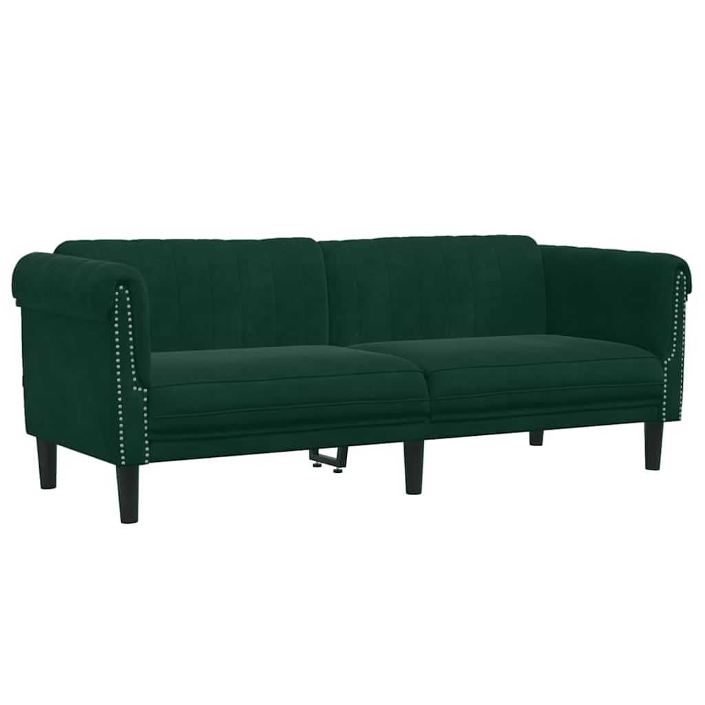 Set di Divani 3 pz Verde Scuro in Velluto | homemem39