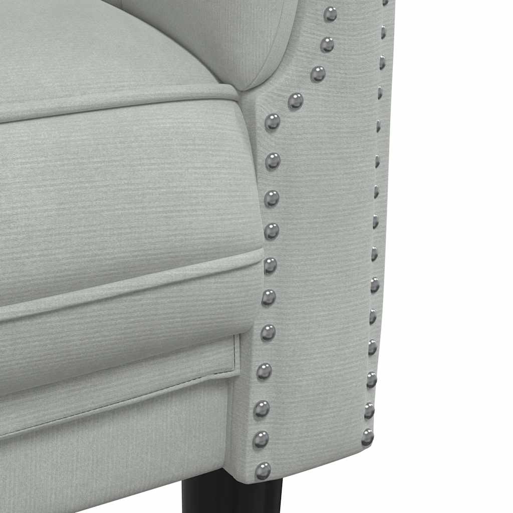Set di Divani 2 pz Grigio Chiaro in Velluto