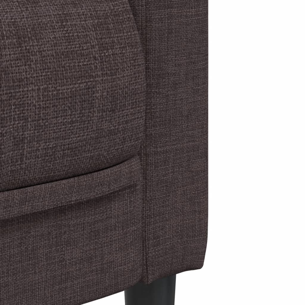 Set di Divani 2 pz Marrone Scuro in Tessuto | homemem39