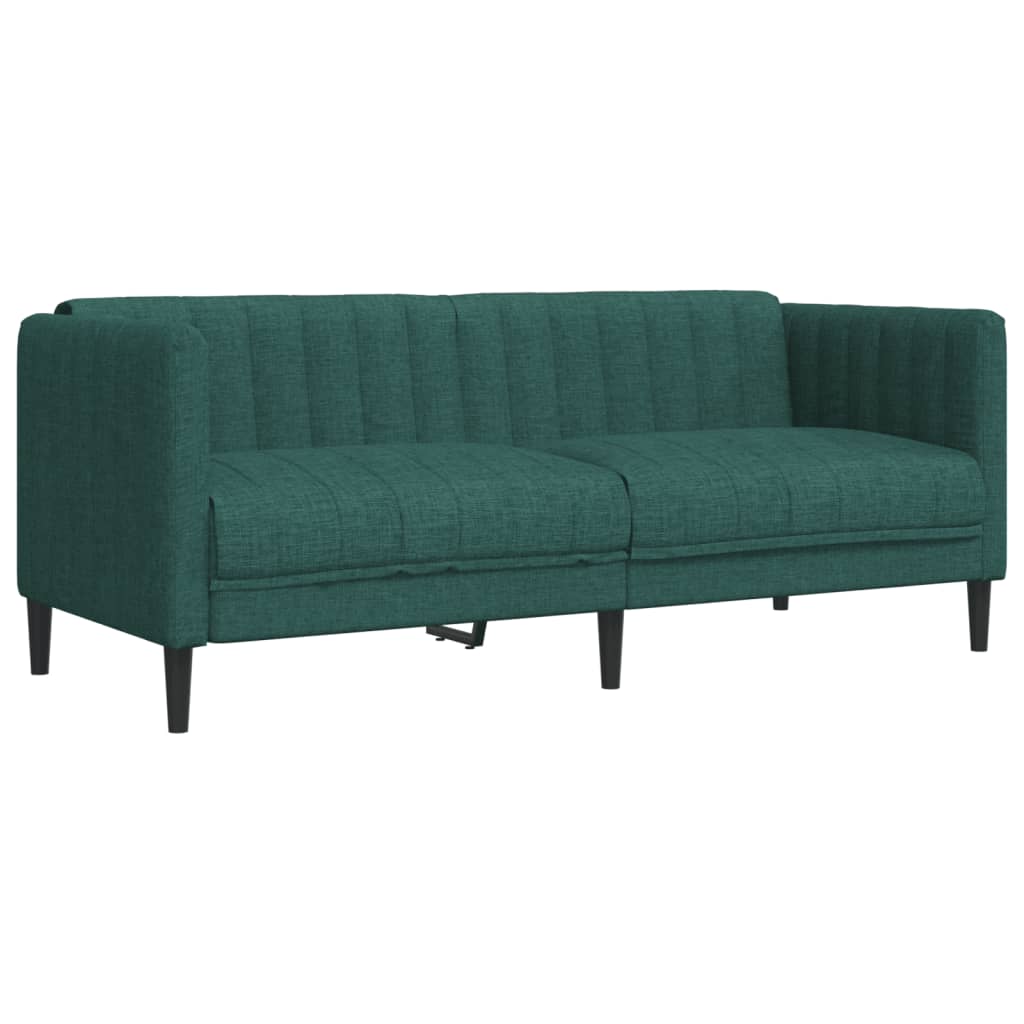 Set di Divani 2 pz Verde Scuro in Tessuto | homemem39