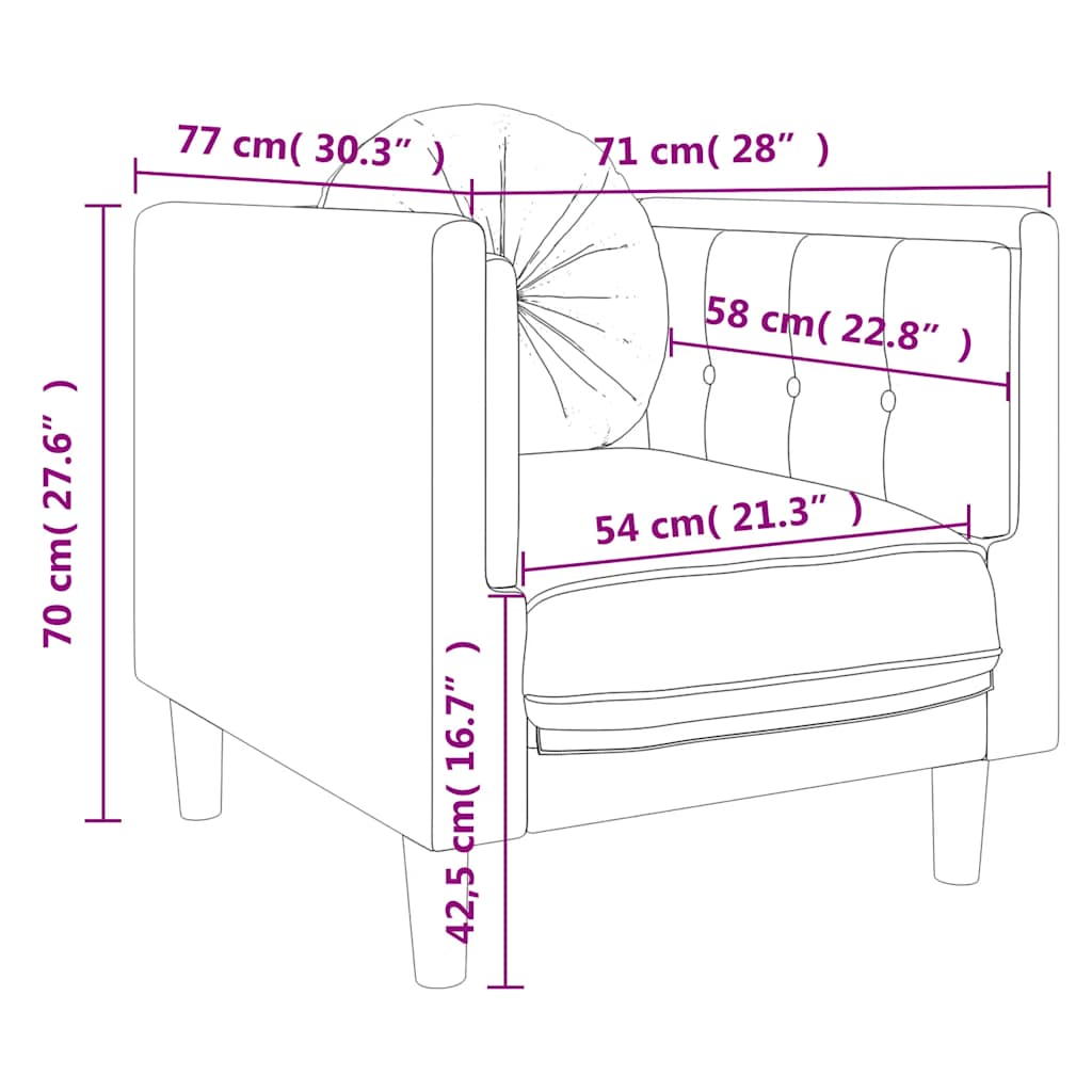 Set di Divani 3 pz con Cuscini Blu in Velluto | homemem39