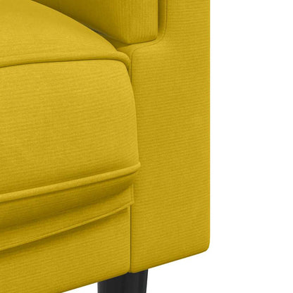 Set di Divani 2 pz con Cuscini Giallo in Velluto | homemem39