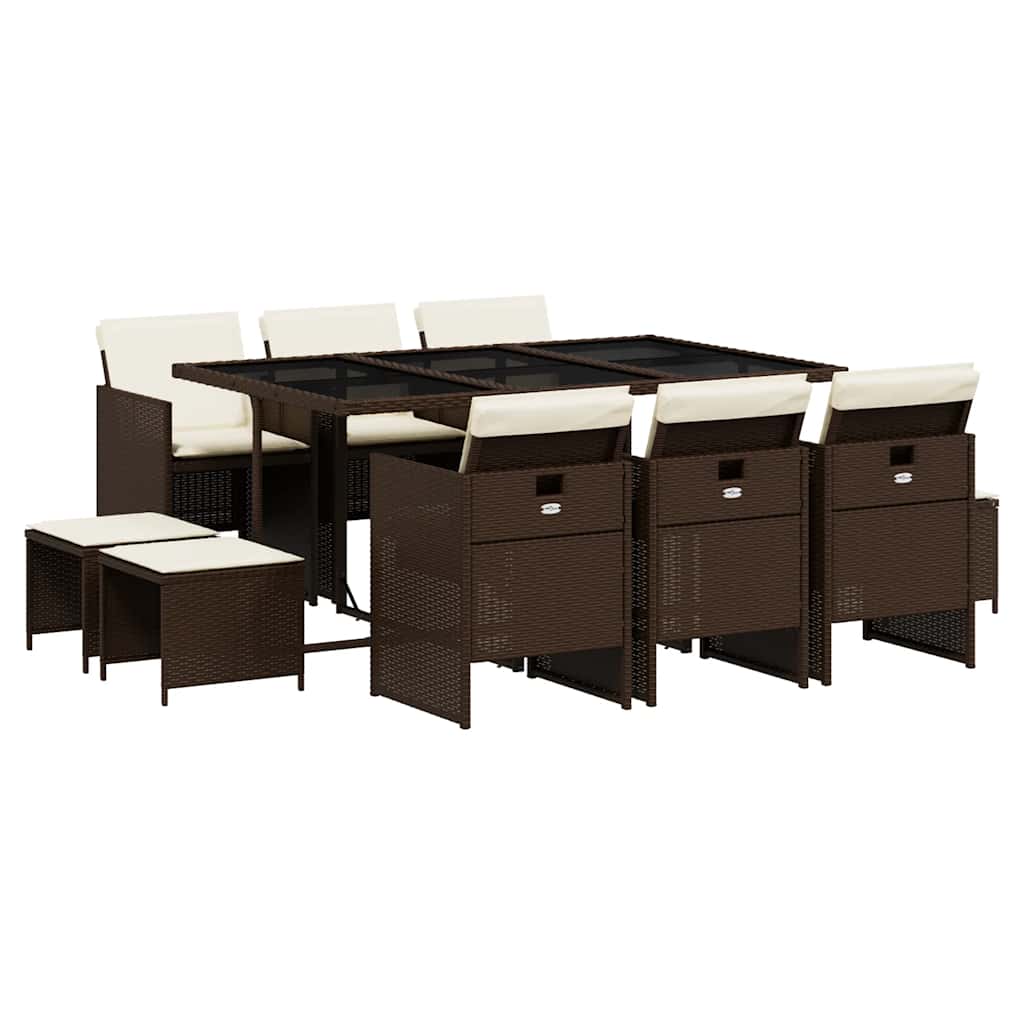 Set da Pranzo da Giardino 11 pz con Cuscini