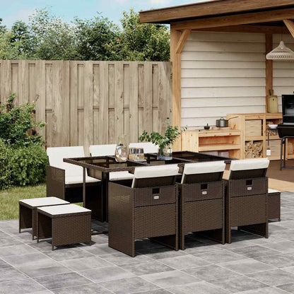Set da Pranzo da Giardino 11 pz con Cuscini