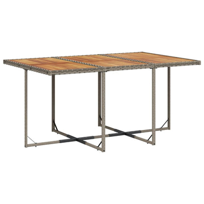 Set da Pranzo da Giardino 7 pz con Cuscini in Polyrattan Grigio - homemem39