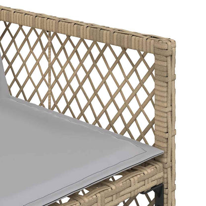 Set da Pranzo da Giardino 13 pz con Cuscini Beige in Polyrattan | homemem39