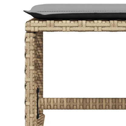 Set da Pranzo da Giardino 13 pz con Cuscini Beige in Polyrattan | homemem39