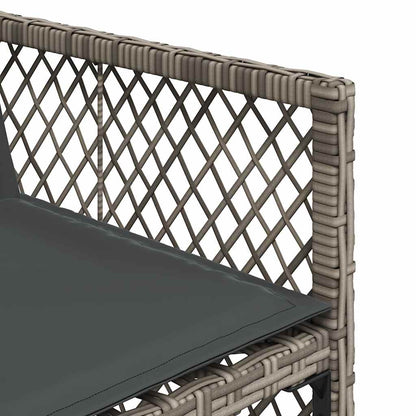 Set da Pranzo da Giardino 11pz con Cuscini in Polyrattan Grigio | homemem39