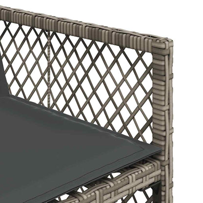 Set da Pranzo da Giardino 11pz con Cuscini in Polyrattan Grigio | homemem39
