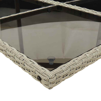 Set Pranzo da Giardino 9pz con Cuscini Grigio Chiaro Polyrattan | homemem39