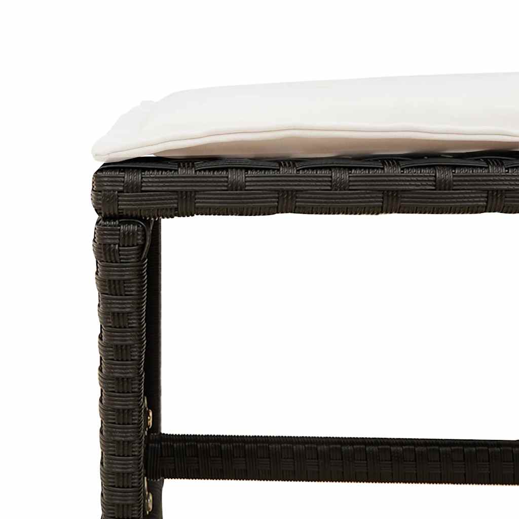 Set da Pranzo da Giardino 11 pz con Cuscini in Polyrattan Nero | homemem39