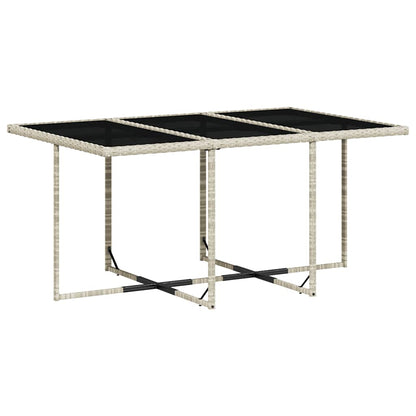 Set Pranzo Giardino 11pz con Cuscini Grigio Chiaro Polyrattan | homemem39