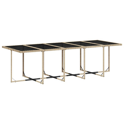 Set da Pranzo da Giardino 13 pz con Cuscini Beige in Polyrattan | homemem39