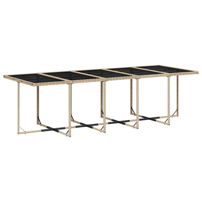 Set da Pranzo da Giardino 15 pz con Cuscini Beige in Polyrattan | homemem39