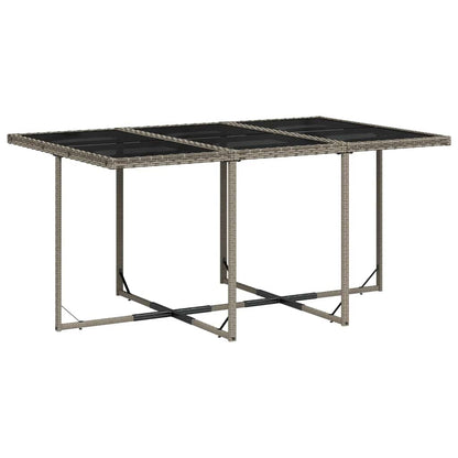 Set da Pranzo da Giardino 11pz con Cuscini in Polyrattan Grigio | homemem39