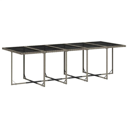 Set da Pranzo da Giardino 15 pz con Cuscini Grigio Polyrattan | homemem39