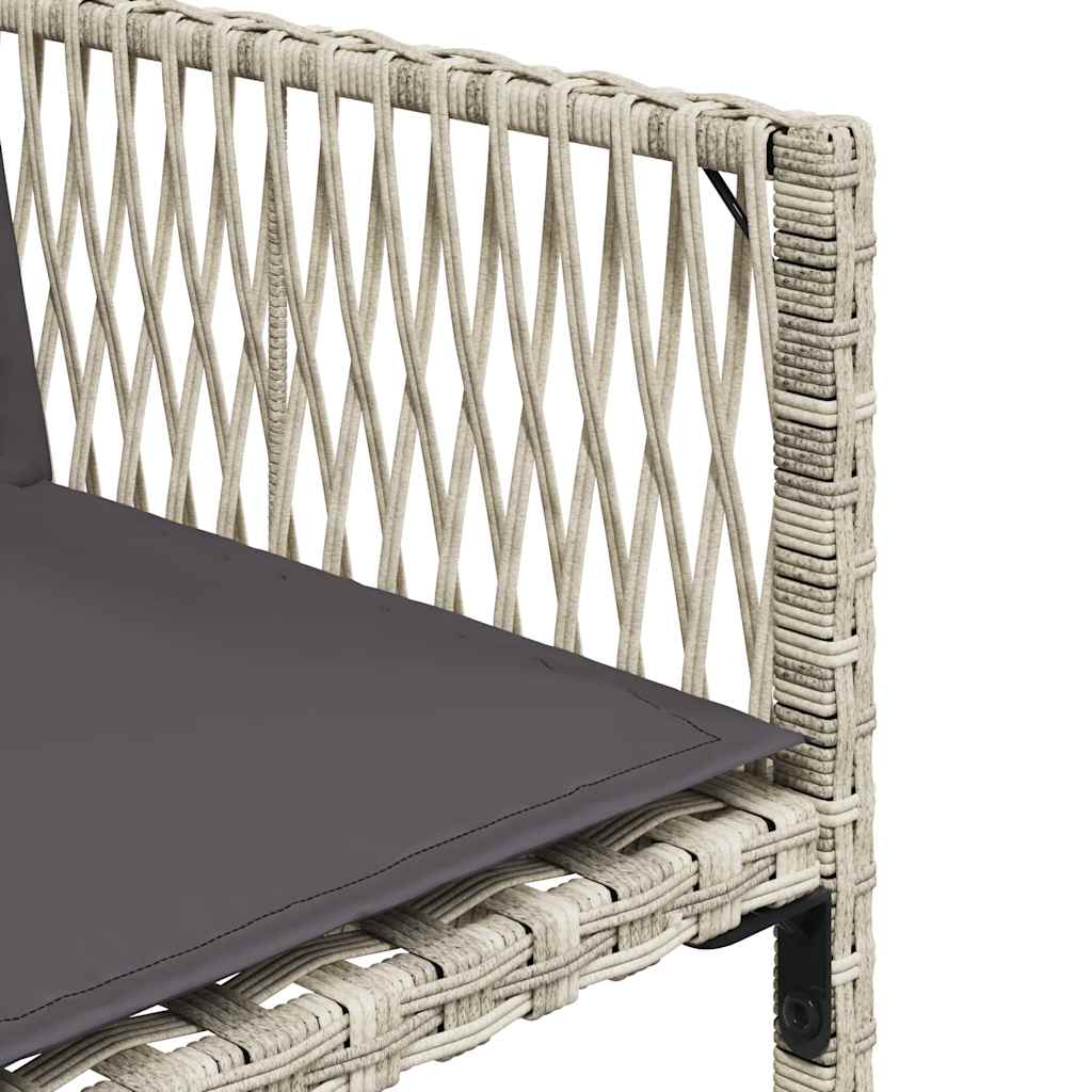 Set da Pranzo da Giardino 13pz con Cuscini Grigio in Polyrattan | homemem39